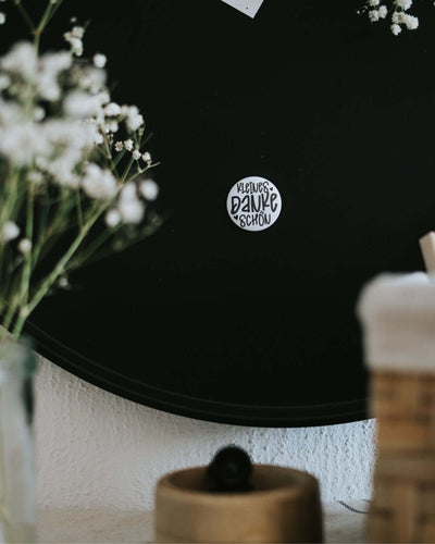 Magnete mit Spruch oder Motiv Kleines Dankeschön · klein in schwarz weiss