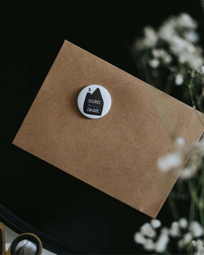 Magnete mit Spruch oder Motiv Schönes Zuhause · klein in schwarz weiss