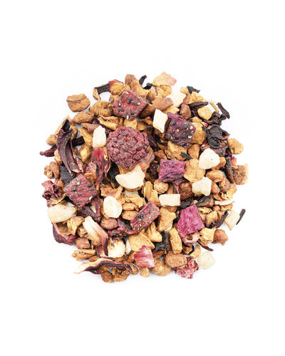 Lose Früchtetee-Mischung „Açaí Himbeere“ mit Himbeeren, Açaí und Drachenfrucht – fruchtig, frisch und exotisch