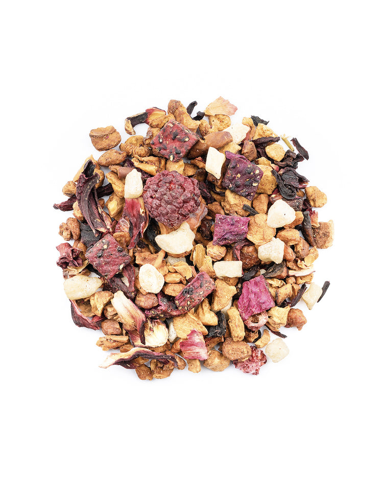 Lose Früchtetee-Mischung „Açaí Himbeere“ mit Himbeeren, Açaí und Drachenfrucht – fruchtig, frisch und exotisch