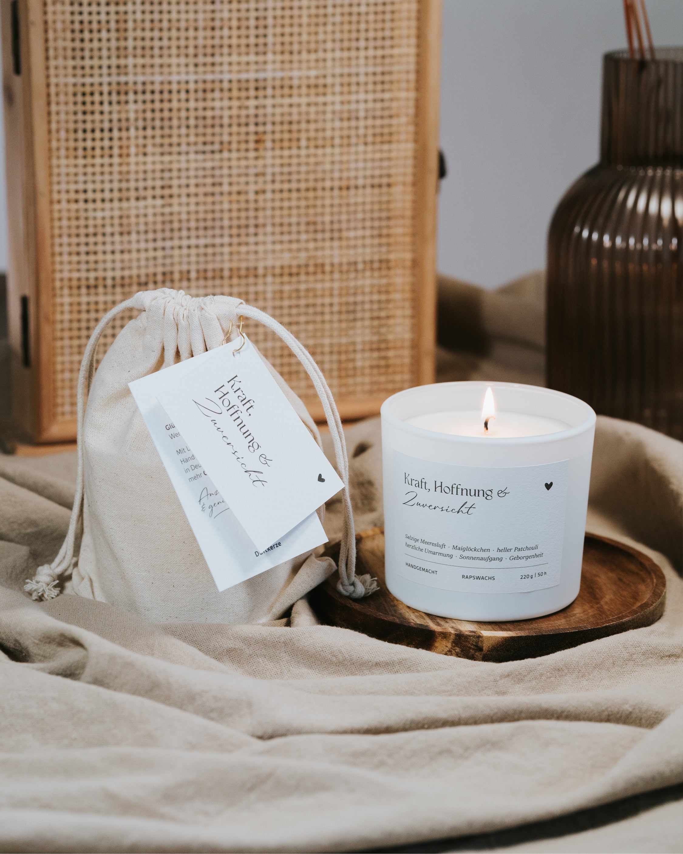 Duftkerze „Kraft & Zuversicht“ – liebevolles Geschenk für schwierige Zeiten