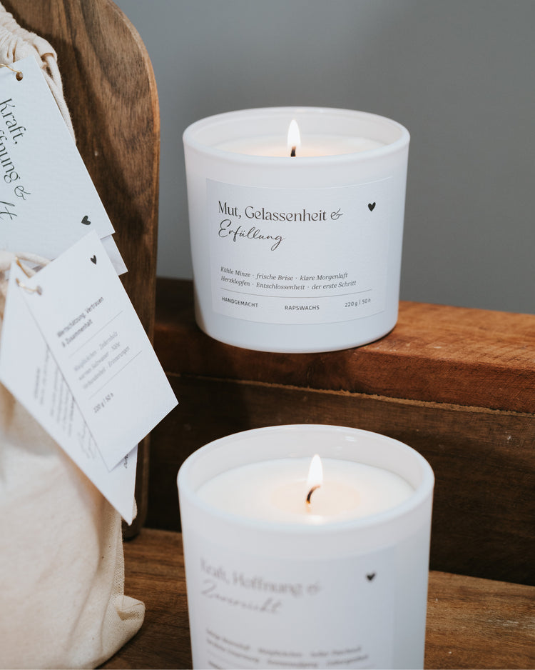 Duftkerze mit kühlem, frischem Aroma – Lichtmoment für Ruhe und neue Energie
