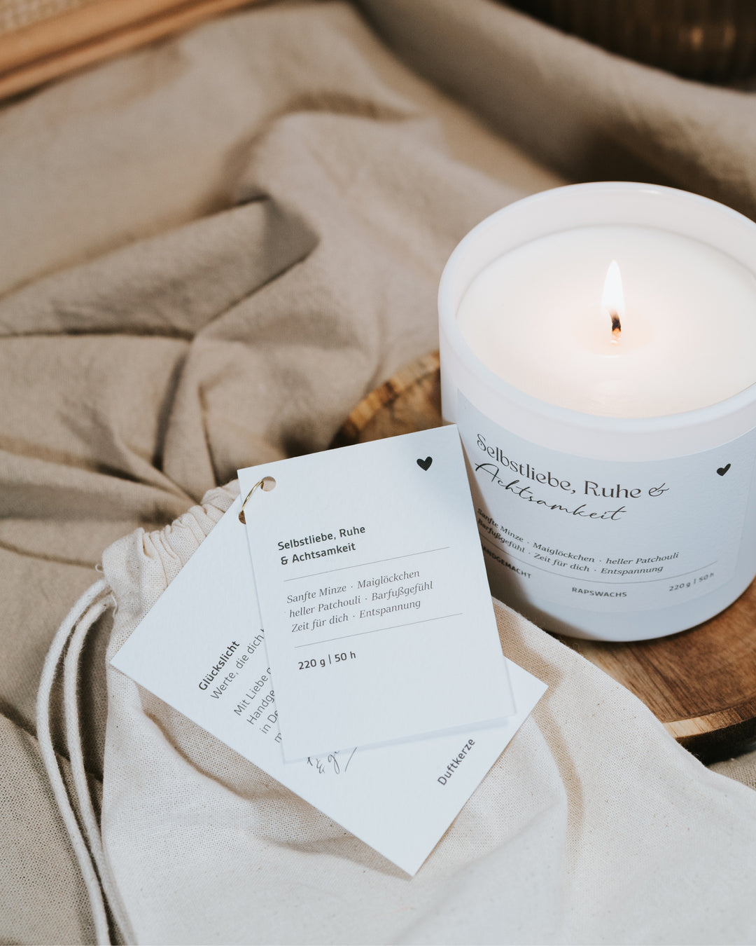 Duftkerze für Entspannung und Meditation – warmes Licht für achtsame Momente