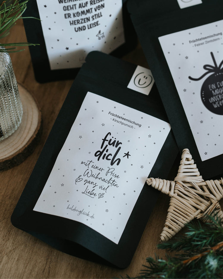 Weihnachtsgeschenk für Herzensmenschen – süßer Tee mit Prise Liebe