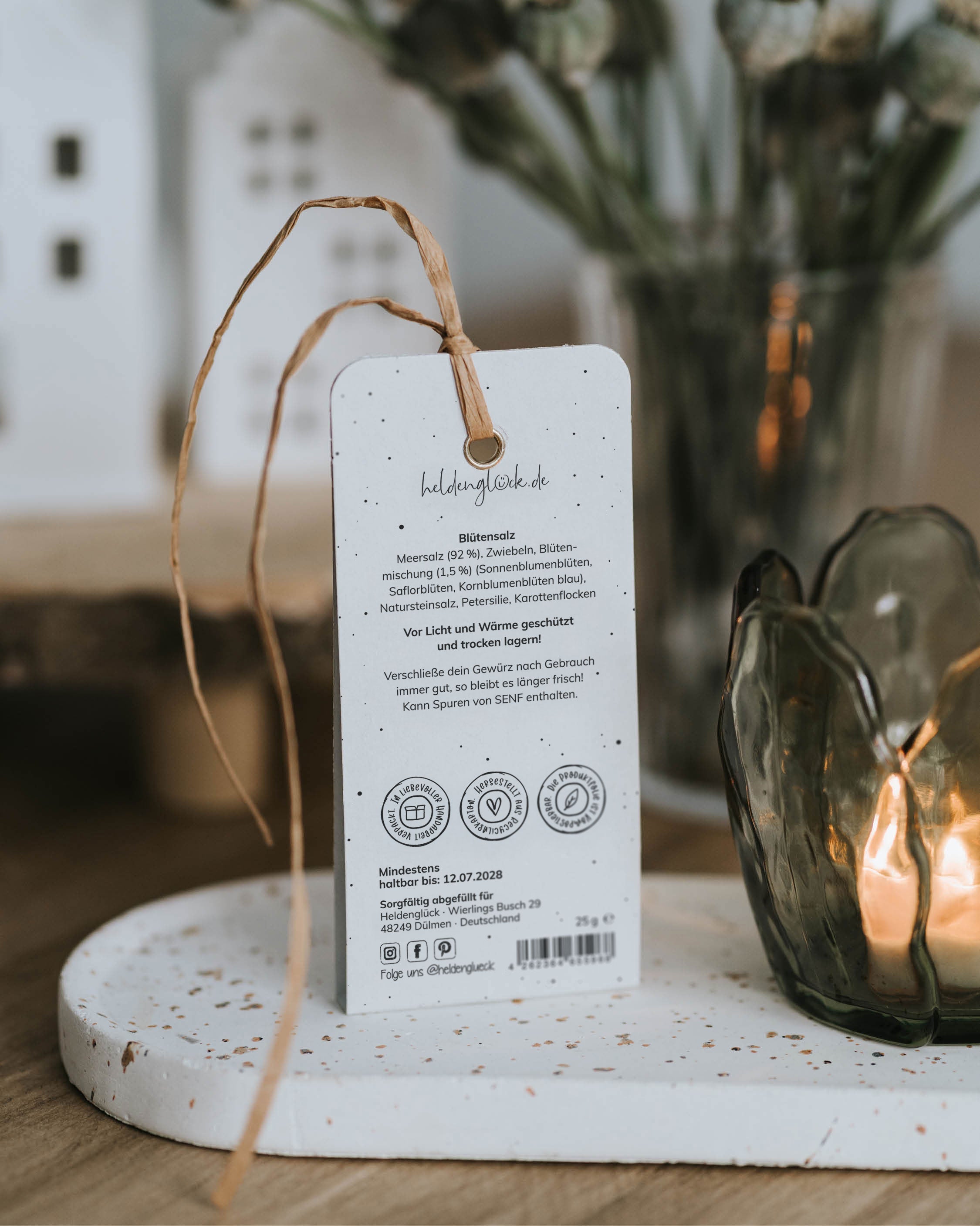 Nachhaltiger Oster-Geschenkanhänger mit Salz, gefertigt in Österreich
