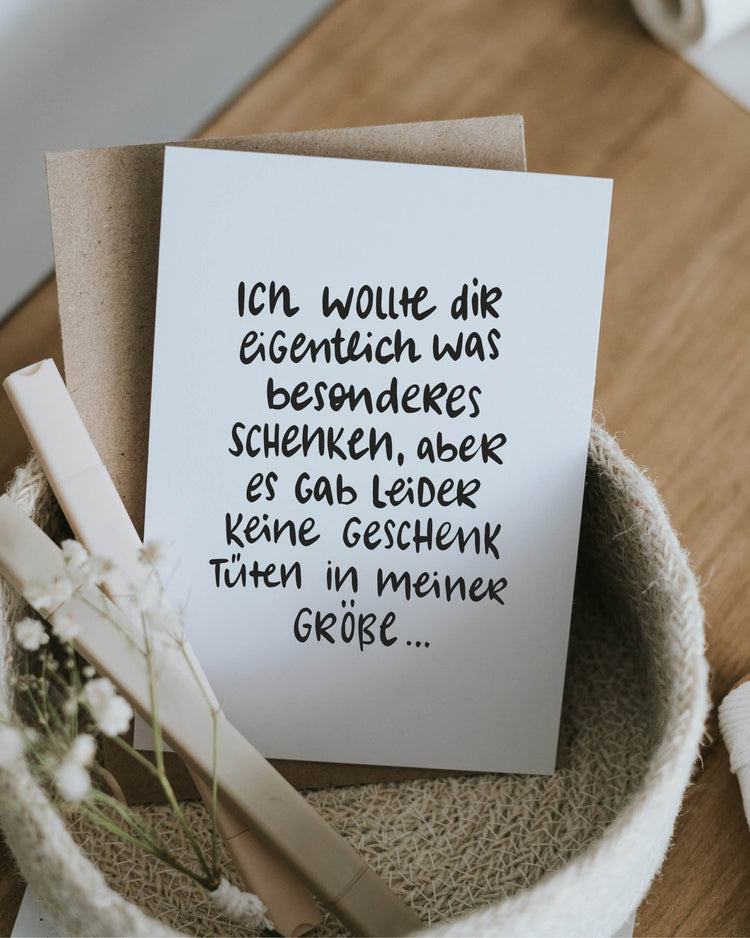 Geschenktüte Postkarte Heldenglück   