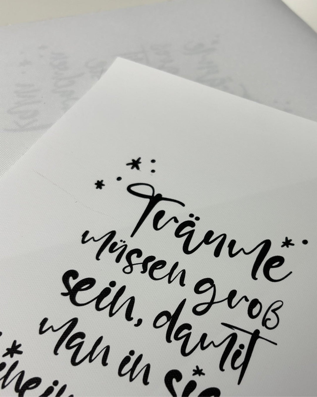 Stoffposter Träume · B-Ware Heldenglück