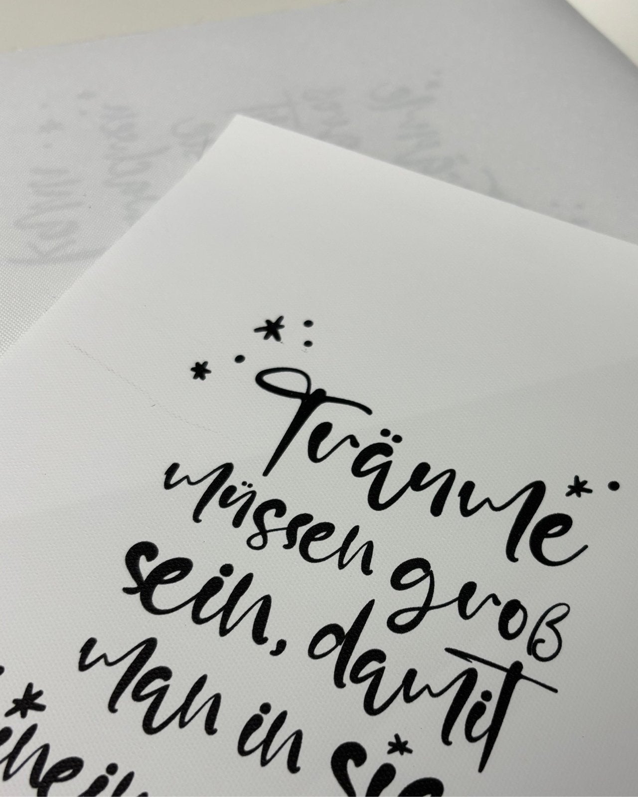 Stoffposter Träume · B-Ware Heldenglück