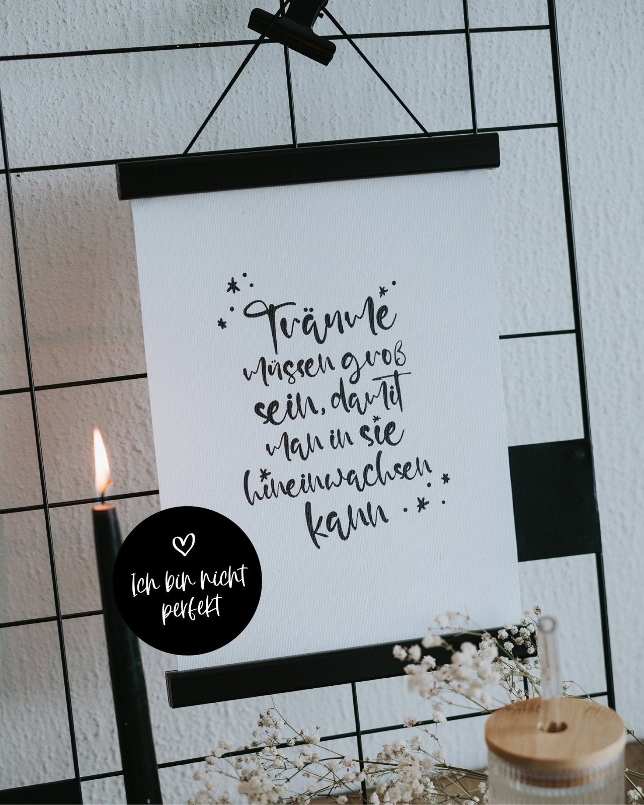 Stoffposter Träume · B-Ware Heldenglück