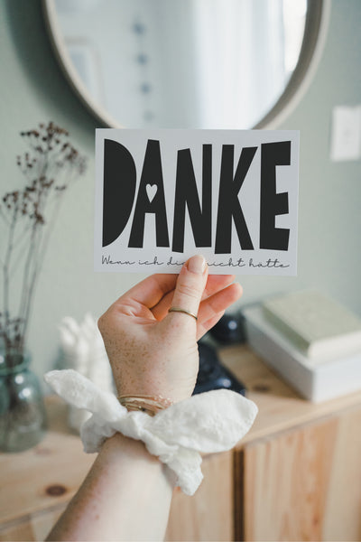 Dankeskarte von Heldenglück im modernen Design – kleine Geste mit großer Bedeutung.