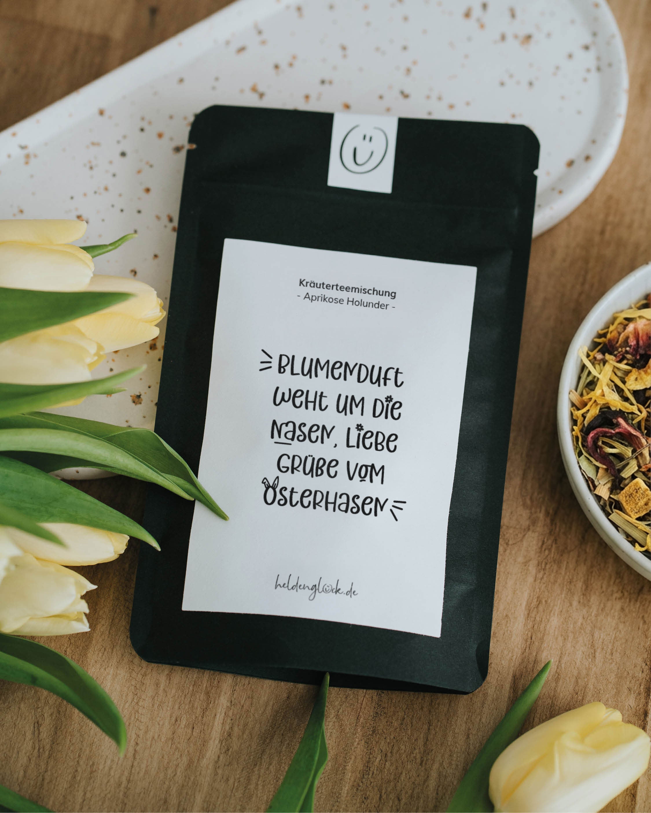 Kräutertee mit Osterbotschaft – nachhaltige Aufmerksamkeit mit Persönlichkeit