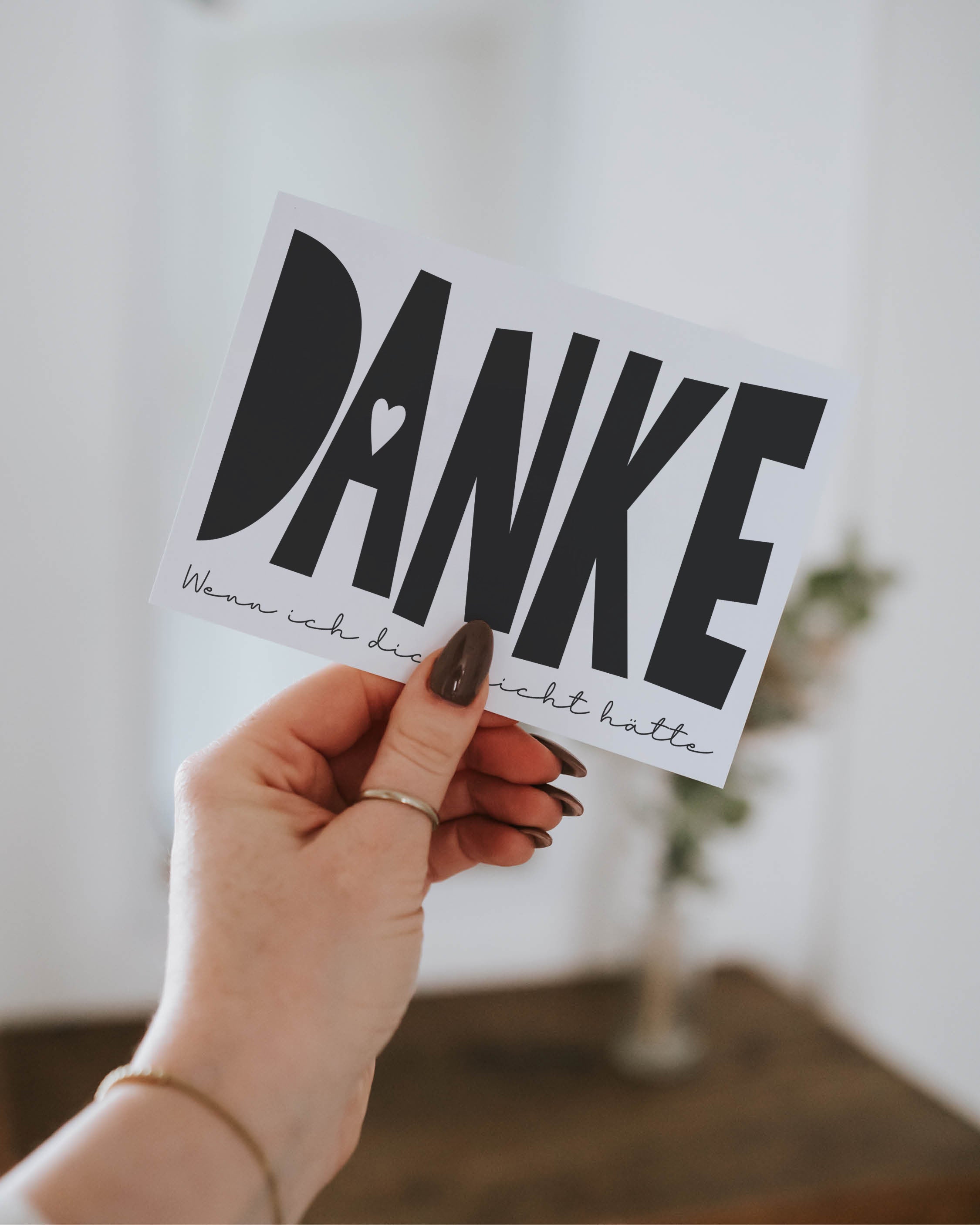 Postkarte mit Spruch „Wenn ich dich nicht hätte…“ – ehrliche Dankeskarte für Herzensmenschen.
