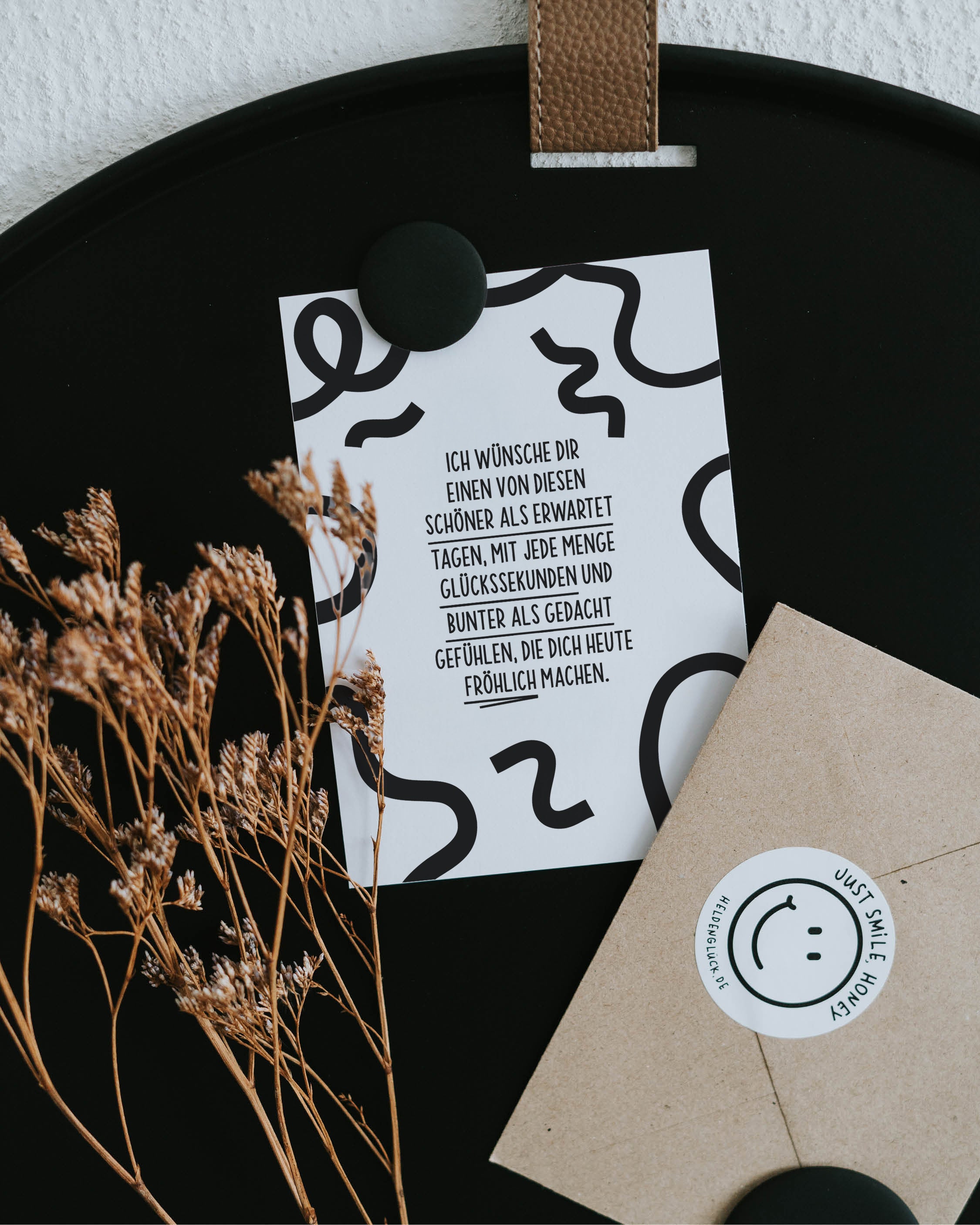Gefühlvolle Postkarte mit inspirierendem Wunsch – perfekt für Lieblingsmenschen, die etwas Aufmunterung brauchen.