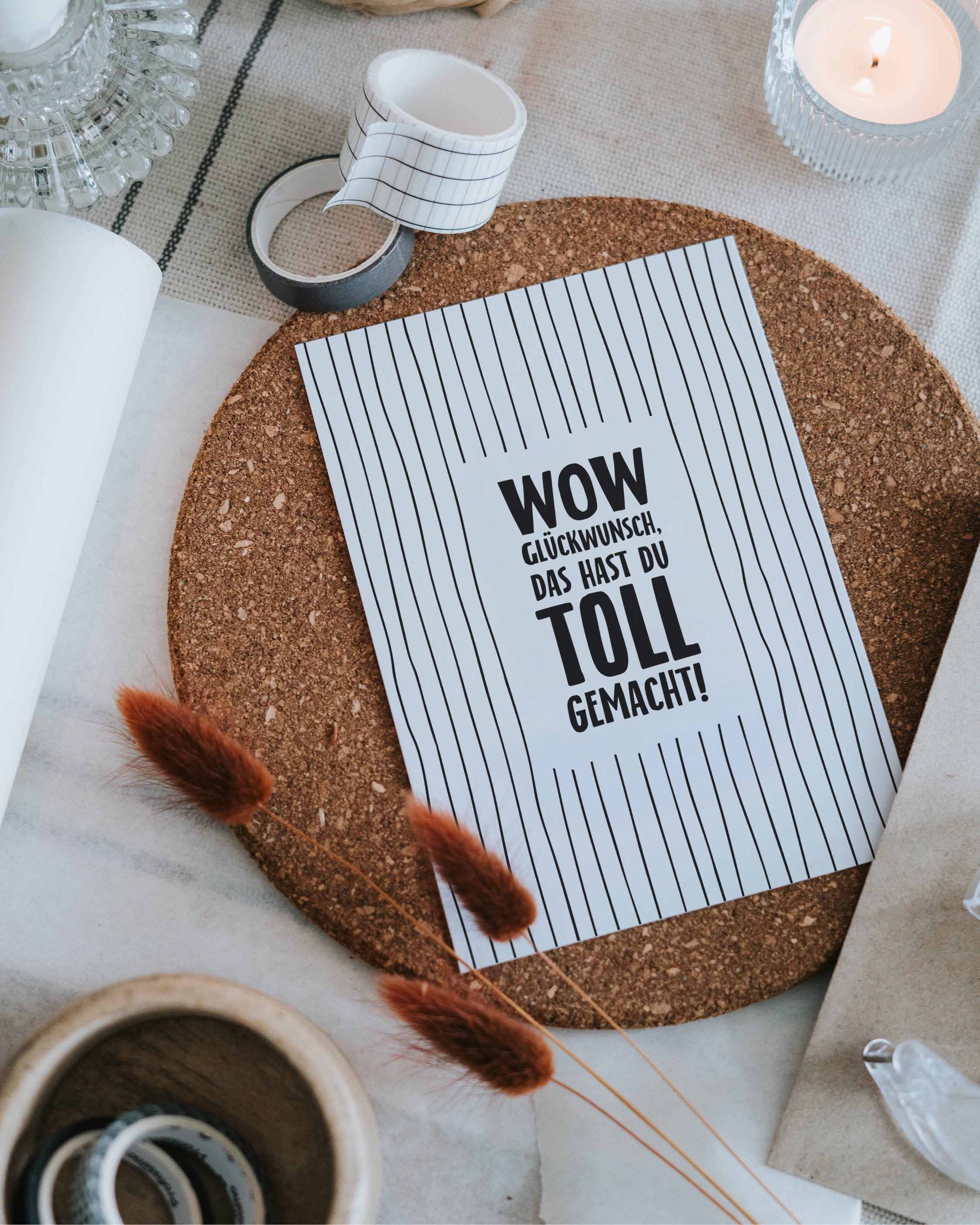Hochwertige Postkarte zum Jobstart oder Erfolg – liebevolles Geschenk für Kolleg:innen oder Freund:innen.