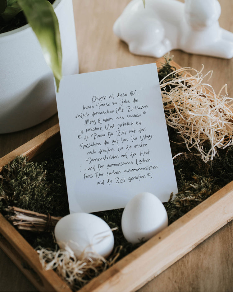 Osterpostkarte als nachhaltiges Geschenk für Frauen