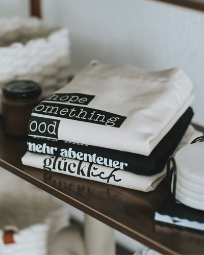 Stofftasche mit Botschaft für Selbstliebe und Lebensfreude – ein Lieblingsstück zum Immer-dabei-haben
