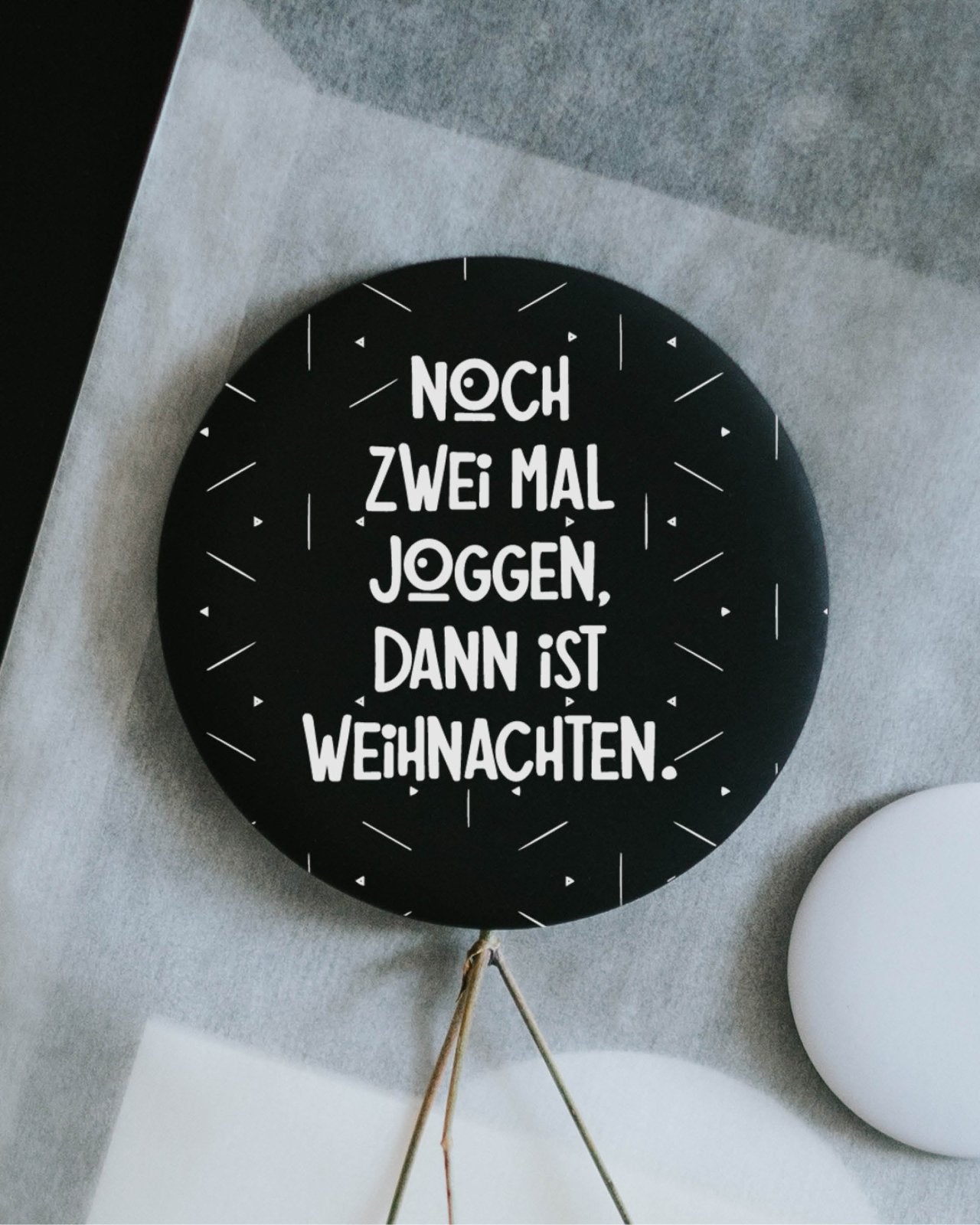 Zweimal joggen bis Weihnachten · groß Magnet Heldenglück   