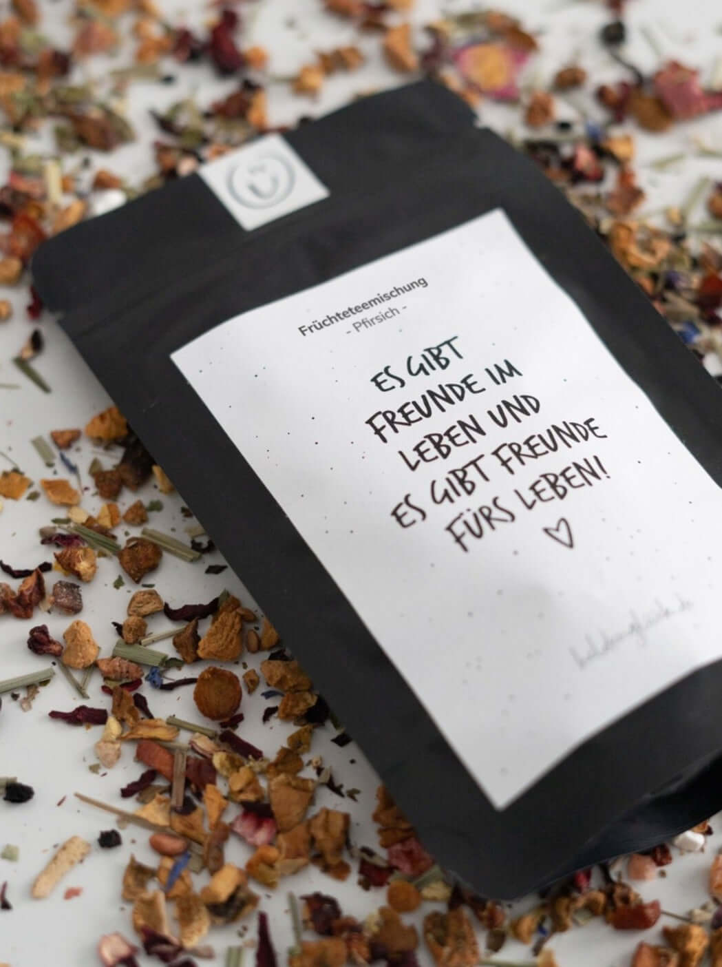 Tee mit Spruch oder Motiv Freunde fürs Leben in schwarz weiss