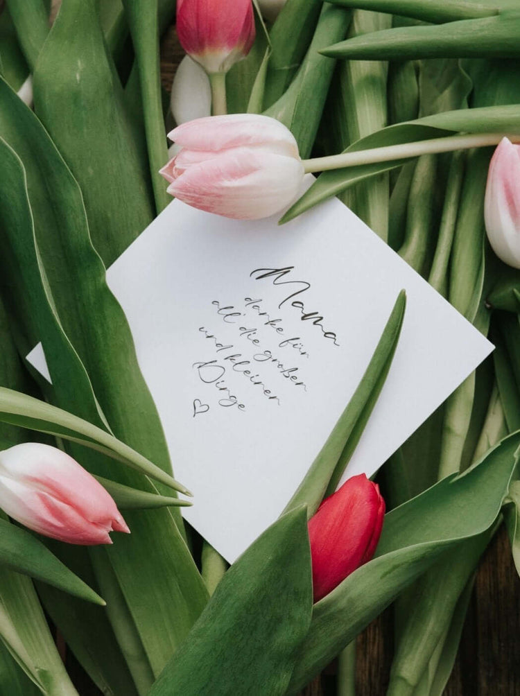 Geschenke Mama – Karte „Danke für alles“ stilvoll & liebevoll