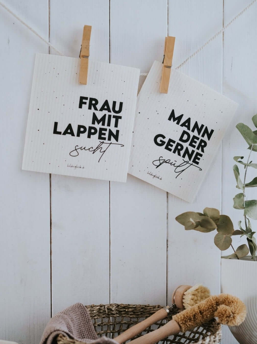 Schwammtücher mit Spruch – produziert in Deutschland