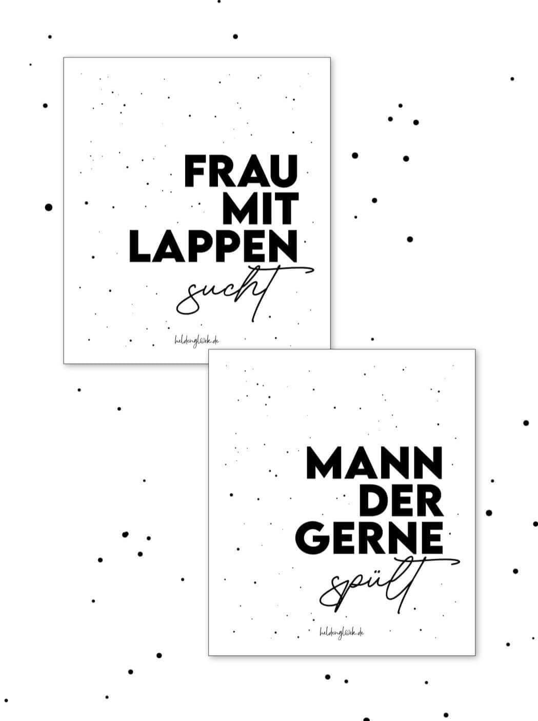 Schwammtuch-Set mit Humor von Heldenglück – geschenkfertig verpackt