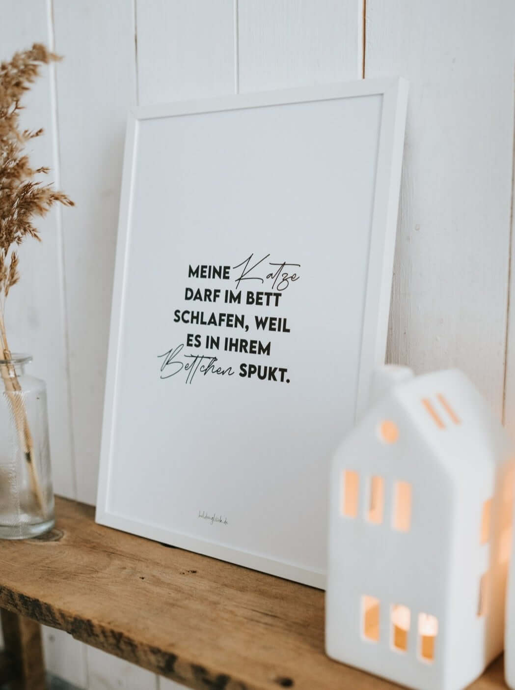 Poster mit Spruch oder Motiv Meine Katze in schwarz weiss