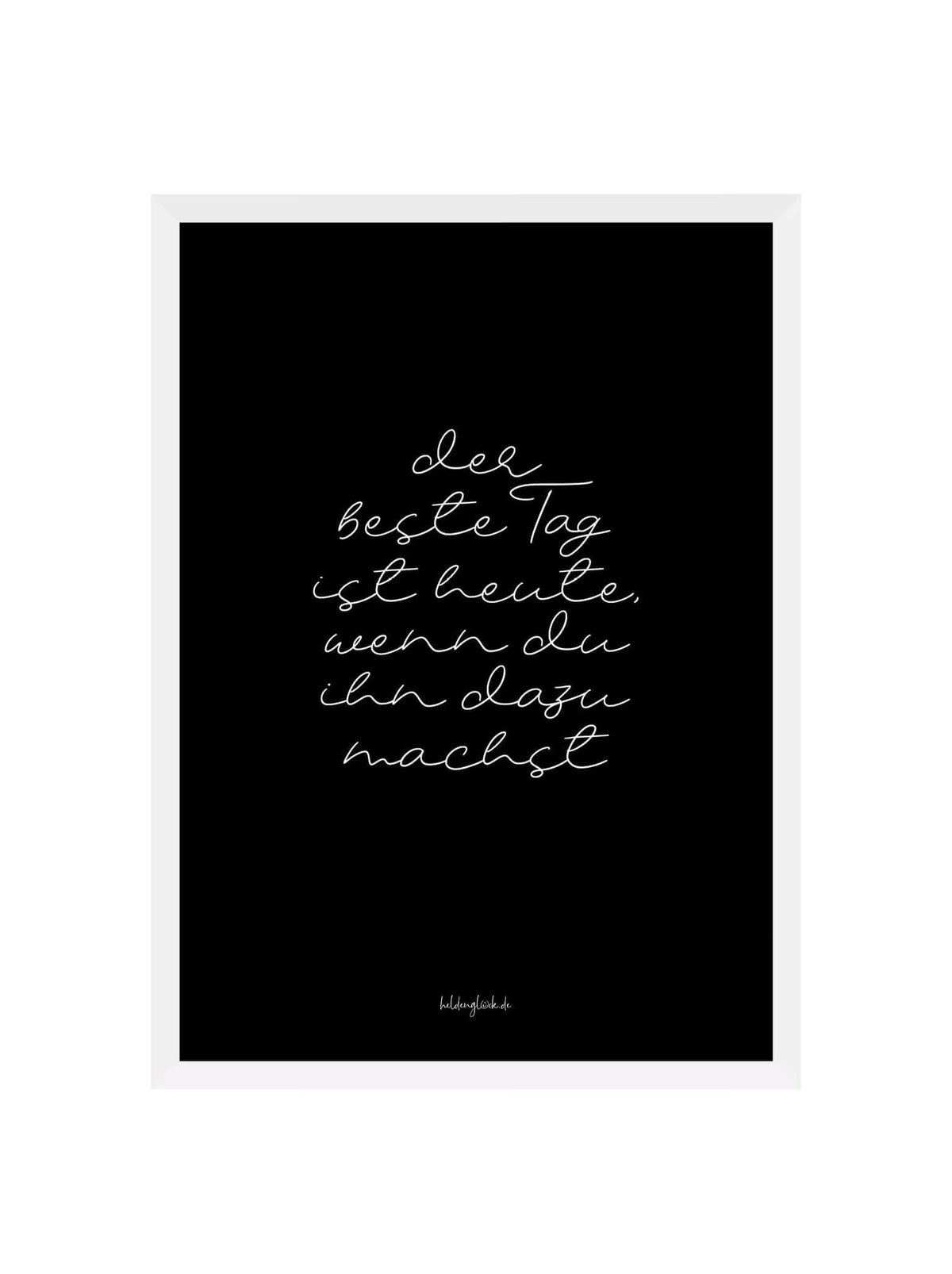 Geschenke mit Spruch – Poster „Heute ist ein Geschenk“ für Dankbarkeit & Mut