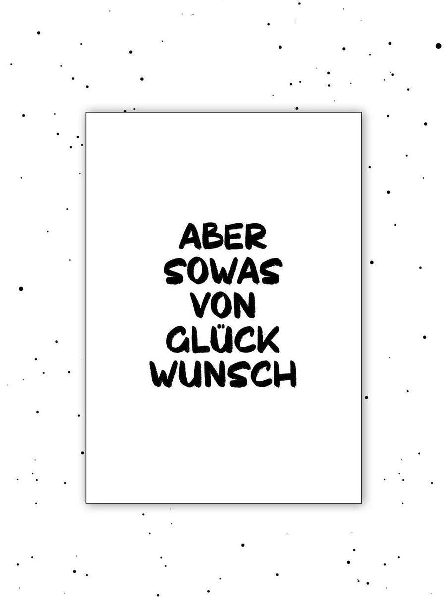 "Aber sowas von Glückwunsch" Postkarte Geschenkidee für Frauen