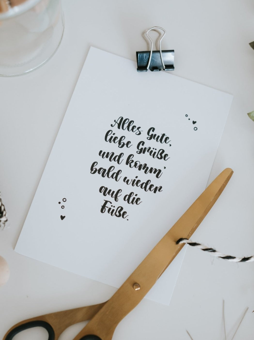 Alles Gute, liebe Grüße  Heldenglück   