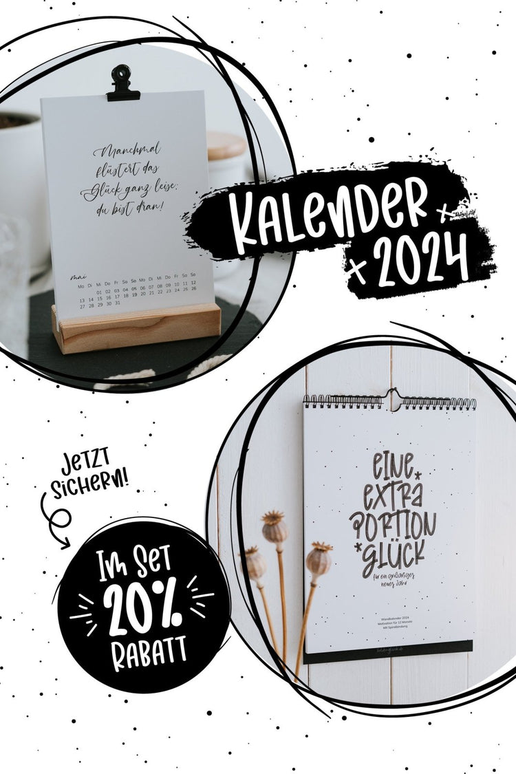 Wand- & Tischkalender 2024 als Bundle  Heldenglück   